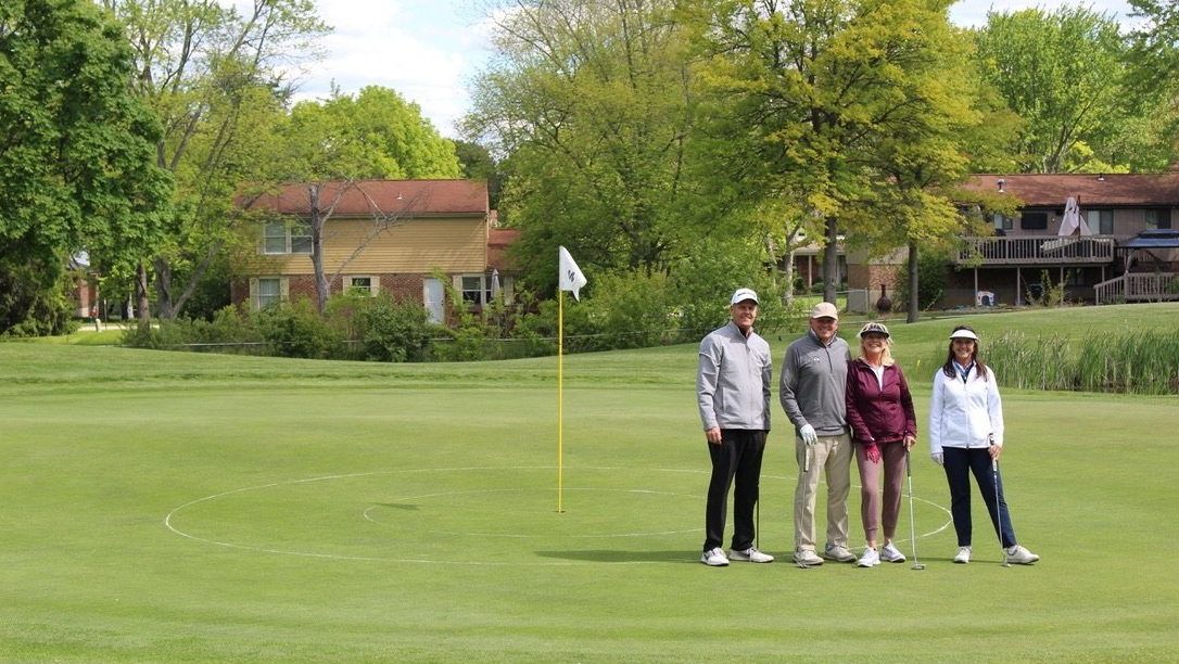 group standing together on the green