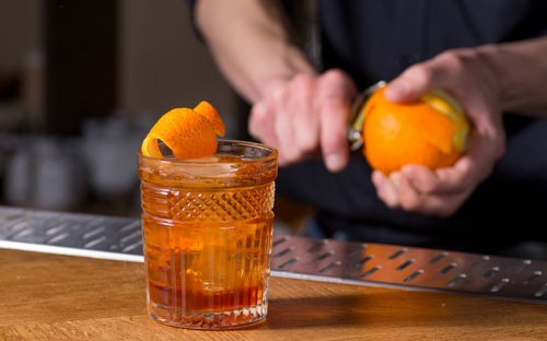 bartender creating a drink