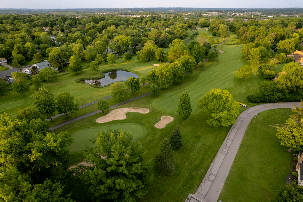 overhead view of the course